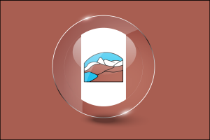 格里斯峡湾旗帜亮面圆形按钮