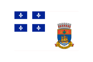 魁北克旗帜矢量插图