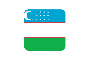 乌兹别克斯坦国旗方形圆形