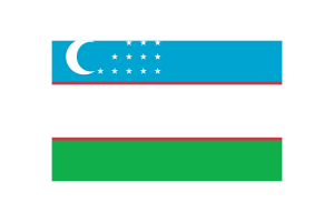 乌兹别克斯坦国旗三角形矢量插图