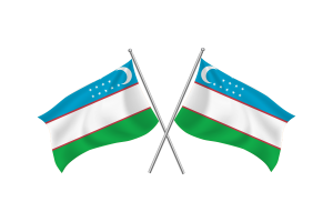 乌兹别克斯坦挥舞友谊旗帜