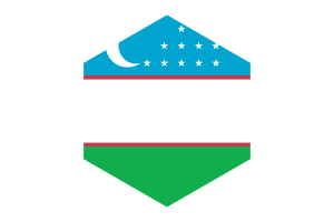 乌兹别克斯坦国旗六边形