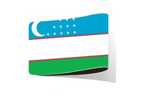 乌兹别克斯坦国旗插图剪贴画