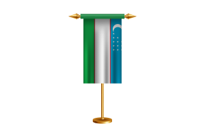乌兹别克斯坦礼仪旗帜矢量免费