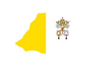 梵蒂冈地图与国旗
