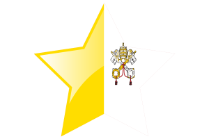 梵蒂冈国旗星图标
