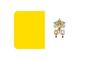 梵蒂冈国旗三角形圆形