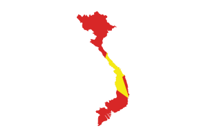 越南 带旗帜的地图