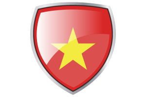 越南旗库切纹章盾牌
