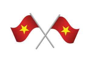 越南国旗徽章矢量免费