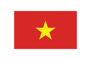 越南国旗三角形矢量插图