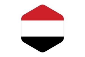 也门国旗圆形六边形