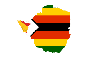 津巴布韦地图与国旗