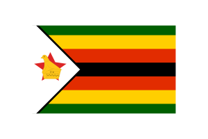 津巴布韦国旗三角形矢量插图