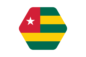 多哥国旗矢量插图