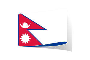 尼泊尔国旗插图剪贴画