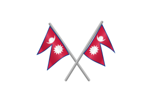 尼泊尔国旗徽章矢量免费