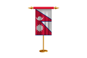 尼泊尔礼仪旗帜矢量免费