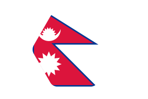 尼泊尔国旗矢量插图