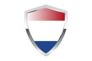 荷兰国旗与尖三角形盾牌