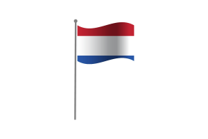 挥舞着荷兰国旗