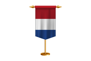荷兰国旗插图与支架