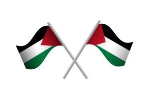 巴勒斯坦国旗徽章矢量免费