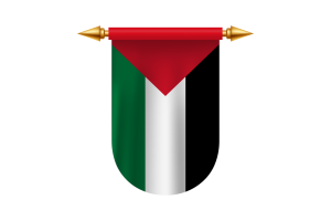 巴勒斯坦国旗徽章矢量图像