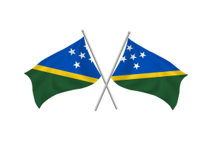 所罗门群岛挥舞友谊旗帜