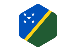 所罗门群岛国旗圆形六边形