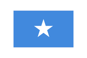索马里国旗三角形矢量插图