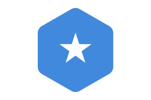 索马里国旗圆形六边形