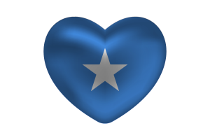 索马里旗帜心形
