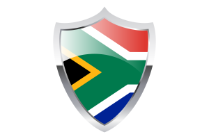 南非国旗与中世纪加热器盾牌