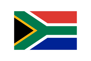 南非国旗三角形矢量插图