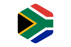 南非国旗圆形六边形
