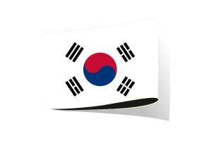韩国国旗插图剪贴画