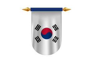 韩国国旗标志矢量图像