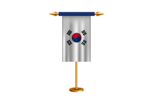 韩国礼仪旗帜矢量免费