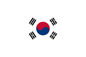 韩国国旗三角形矢量插图