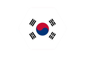 韩国国旗矢量插图