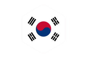 韩国国旗圆形六边形