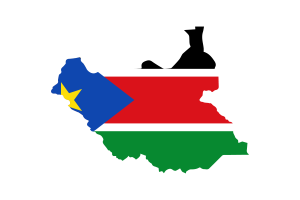 南苏丹地图与国旗