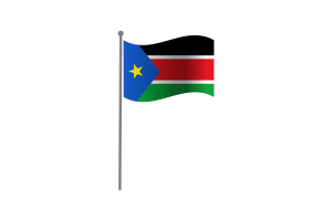 挥舞着南苏丹国旗