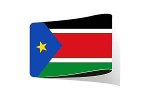 南苏丹国旗插图剪贴画