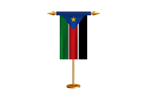 南苏丹礼仪旗帜矢量免费
