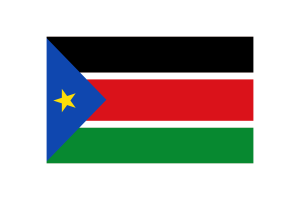 南苏丹国旗三角形矢量插图