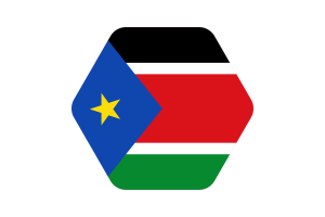南苏丹国旗矢量插图