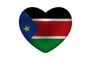 南苏丹旗帜心形