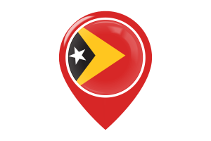 东帝汶国旗地图图钉图标